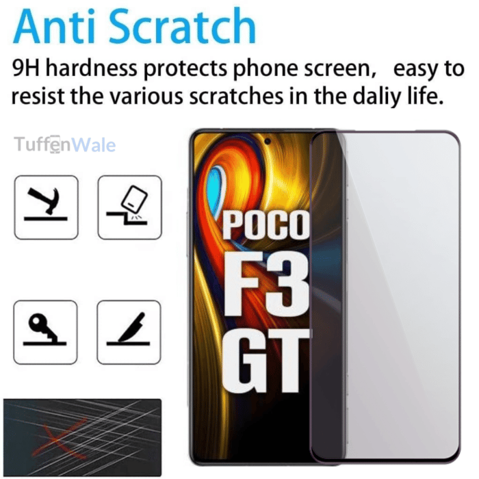 POCO F3 GT tempered glass for gaming