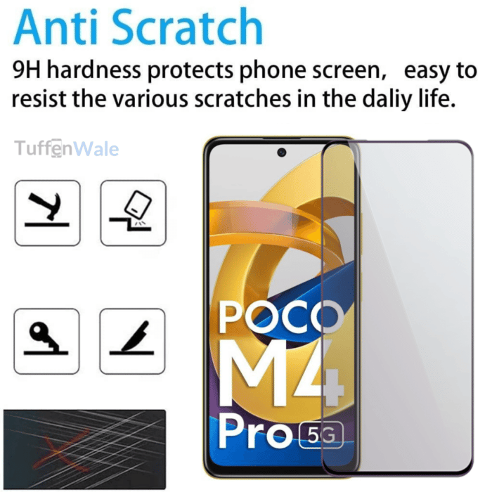 POCO M4 Pro tempered glass for gaming