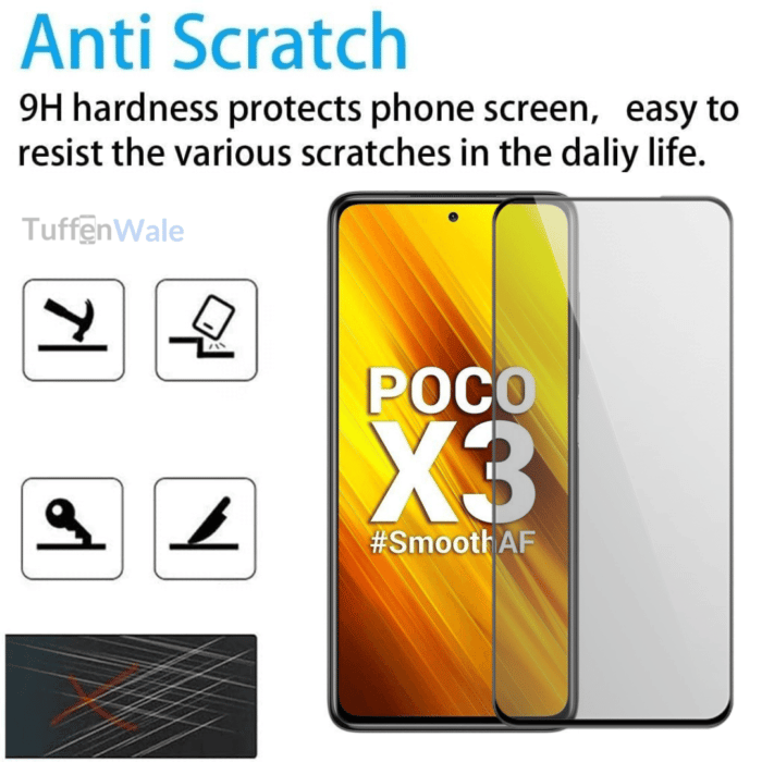 POCO X3 tempered glass for gaming