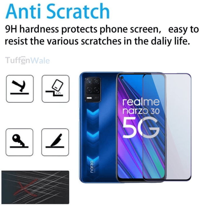 Realme Narzo 30 5G tempered glass for gaming