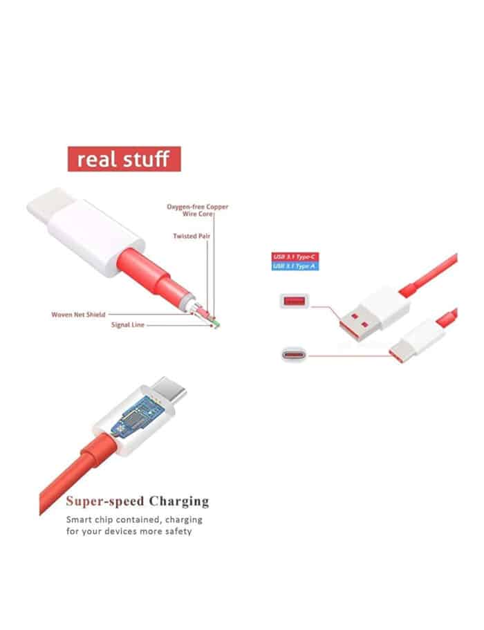 Shop Oneplus Dash Power Charger 5V 4A Adapter with Type C USB Charging Cable - Shyam Krupa Enterprise